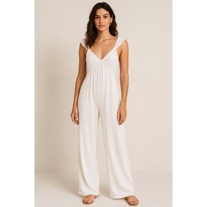 Sosa Cute White Summer one Piece Jumpsuit Size 4